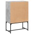 Armario auxiliar puertas de vidrio gris hormigón 69x37x100