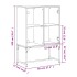 Armario auxiliar puertas de vidrio gris hormigón 69x37x100