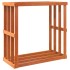 Soporte leña de exterior madera pino marrón cera 109x52x106