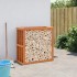 Soporte leña de exterior madera pino marrón cera 109x52x106