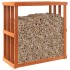 Soporte leña de exterior madera pino marrón cera 109x52x106