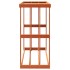 Soporte leña de exterior madera pino marrón cera 109x52x106