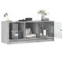 Mueble de TV con puertas de vidrio gris Sonoma 102x37x42