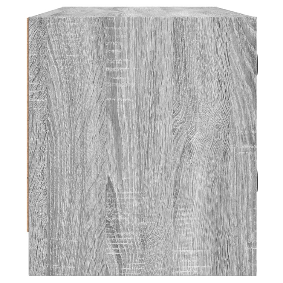 Mueble de TV con puertas de vidrio gris Sonoma 102x37x42