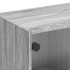 Mueble de TV con puertas de vidrio gris Sonoma 102x37x42
