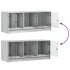 Mueble de TV con puertas de vidrio gris Sonoma 102x37x42