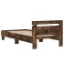 Cama con cabecero madera de ingeniería roble ahumado 75x190