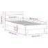 Cama con cabecero madera de ingeniería roble ahumado 75x190