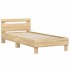 Estructura cama con cabecero sin colchón roble Sonoma 75x190