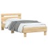 Estructura cama con cabecero sin colchón roble Sonoma 75x190