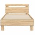 Estructura cama con cabecero sin colchón roble Sonoma 75x190