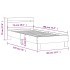 Estructura cama con cabecero sin colchón roble Sonoma 75x190