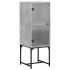 Armario auxiliar con puerta vidrio gris hormigón 35x37x100