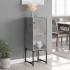 Armario auxiliar con puerta vidrio gris hormigón 35x37x100
