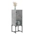 Armario auxiliar con puerta vidrio gris hormigón 35x37x100