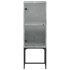 Armario auxiliar con puerta vidrio gris hormigón 35x37x100