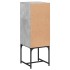 Armario auxiliar con puerta vidrio gris hormigón 35x37x100