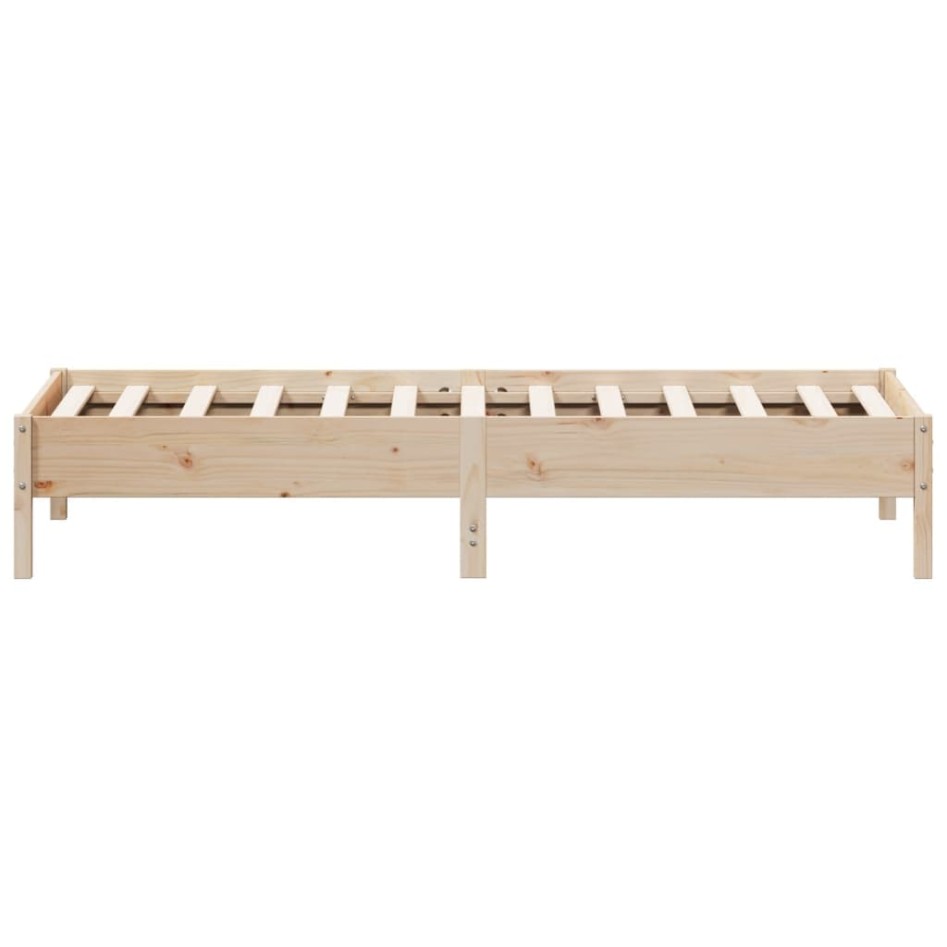 Estructura de cama sin colchón madera maciza de pino 100x200