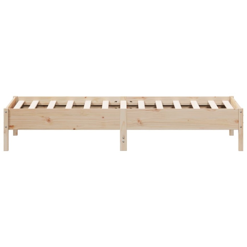 Estructura de cama sin colchón madera maciza de pino 90x200