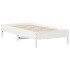 Estructura de cama sin colchón madera maciza blanca 90x190