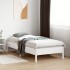Estructura de cama sin colchón madera maciza blanca 90x190