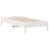 Estructura de cama sin colchón madera maciza blanca 90x190
