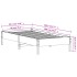 Estructura de cama sin colchón madera maciza blanca 90x190