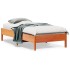 Estructura de cama sin colchón madera maciza marrón 75x190