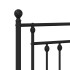 Estructura cama sin colchón con cabecero metal negro 75x190