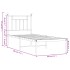Estructura cama sin colchón con cabecero metal negro 75x190