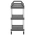 Carrito de 3 niveles aluminio gris 81x41x92