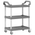 Carrito de 3 niveles aluminio gris 81x41x92