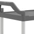 Carrito de 3 niveles aluminio gris 81x41x92