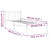 Estructura de cama sin colchón madera maciza marrón 90x190