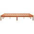 Cama sin colchón madera maciza de pino marrón cera 160x200