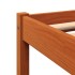 Cama sin colchón madera maciza de pino marrón cera 160x200