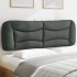 Cabecero de cama acolchado tela gris oscuro 160