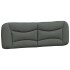 Cabecero de cama acolchado tela gris oscuro 160