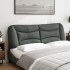 Cabecero de cama acolchado tela gris oscuro 160