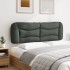 Cabecero de cama acolchado tela gris oscuro 160