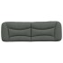 Cabecero de cama acolchado tela gris oscuro 160
