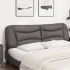 Cabecero de cama acolchado cuero sintético gris 180