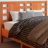 Cabecero de cama madera maciza de pino marrón cera 135