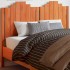 Cabecero de cama madera maciza de pino marrón cera 135