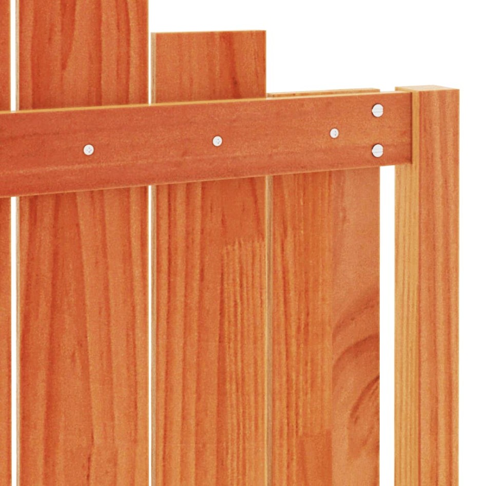 Cabecero de cama madera maciza de pino marrón cera 135