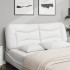 Cabecero de cama acolchado cuero sintético blanco 160
