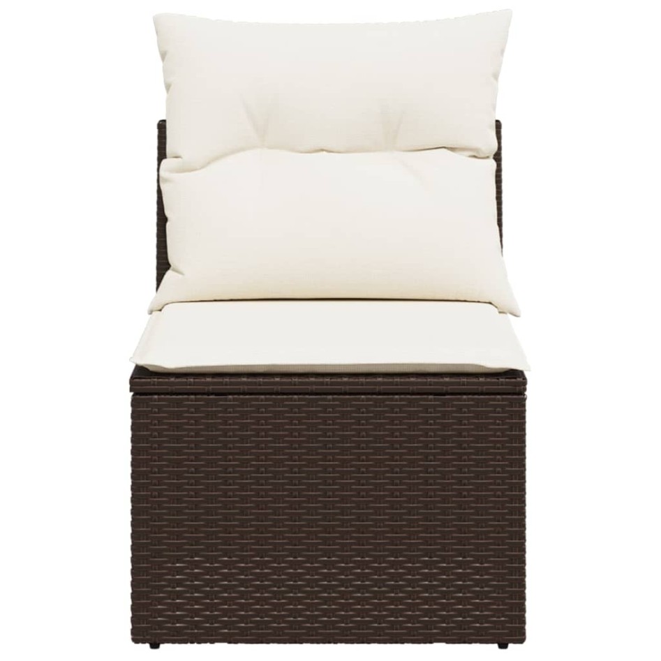 Silla de jardín sin reposabrazos con cojines ratán PE