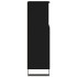 Armario de baño madera contrachapada negro 30x30x100