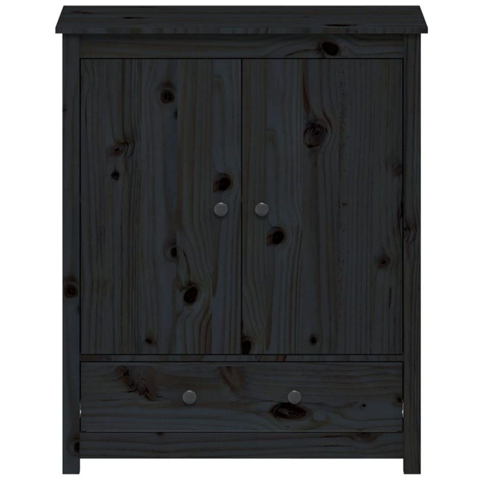 Aparador alto de madera maciza de pino negro 83x41,5x100