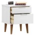 Mesita de noche MOLDE madera maciza de pino blanca 40x35x48